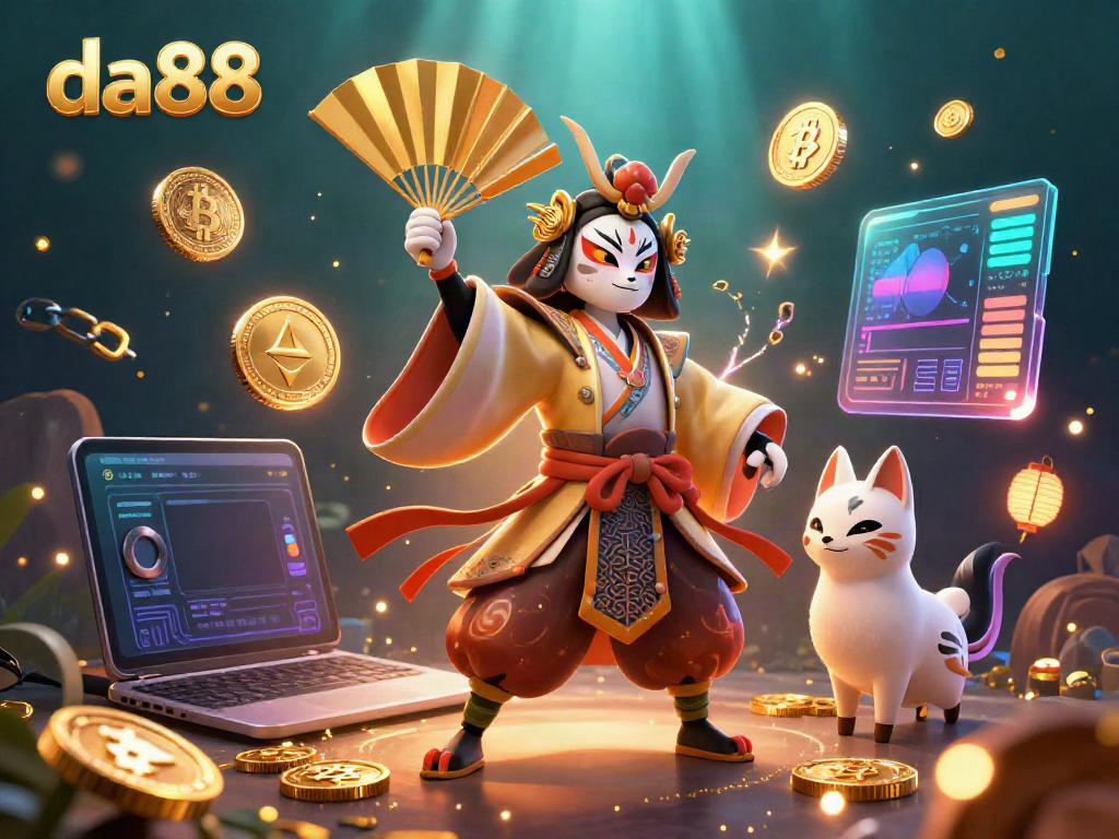 Experience the thrilling da88 online casino with vibrant 3D characters and crypto elements.