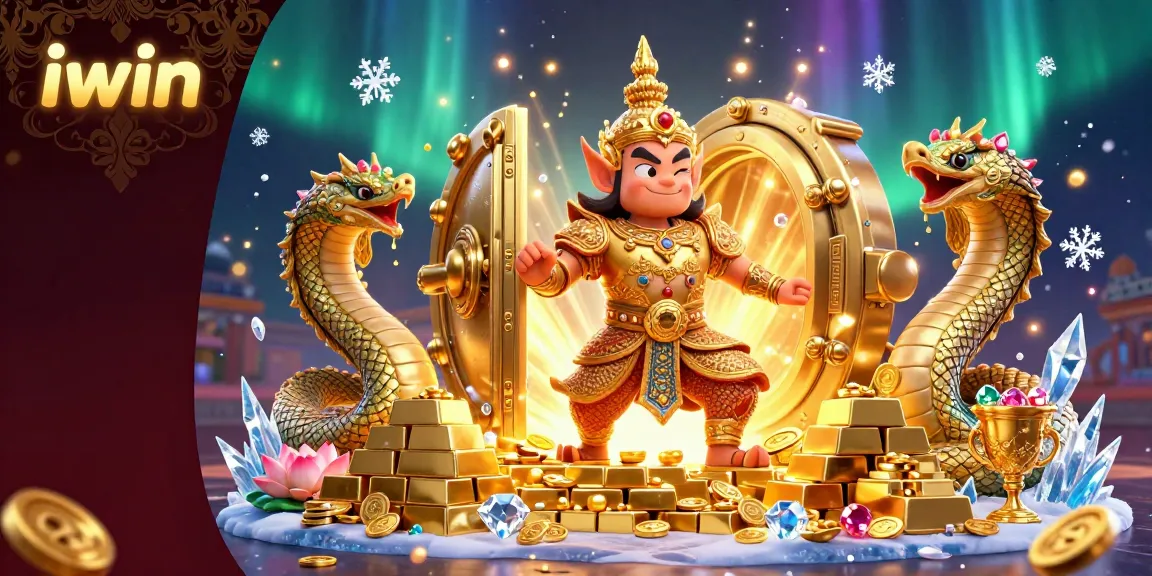 Experience winning strategies with iwin in this vibrant online casino illustration.