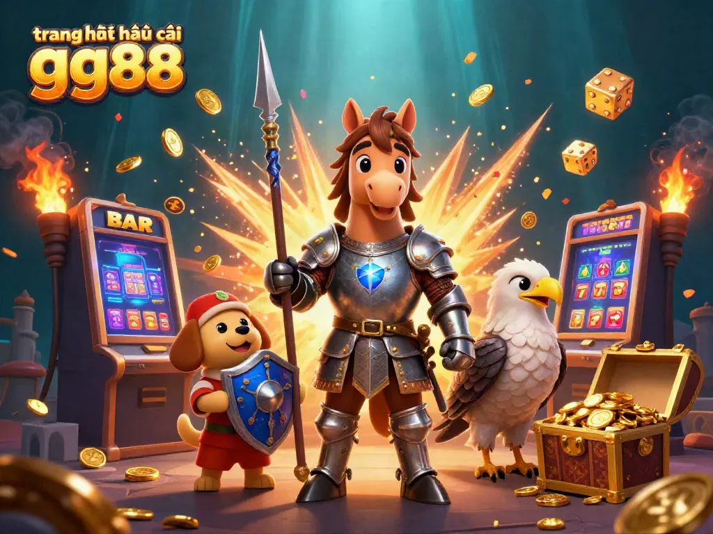 Experience thrilling excitement at trang chủ nhà cái gg88 with a vibrant casino-themed illustration.