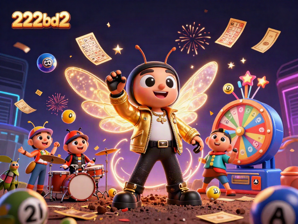 Experience the thrill of gameplay with 222bd2's vibrant lottery elements and characters