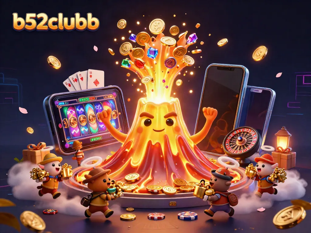 Experience thrilling jackpots at b52clubb with vibrant games, coins, and treasure elements.