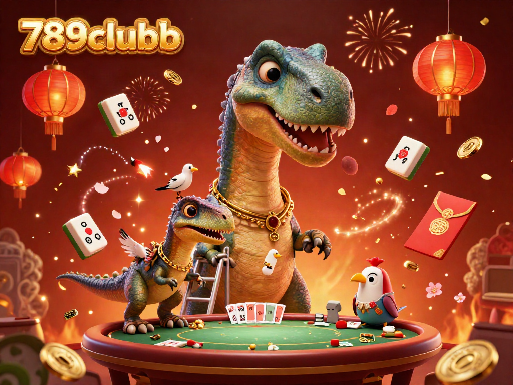Experience thrilling action at 789clubb with cartoon characters in a vibrant casino scene.