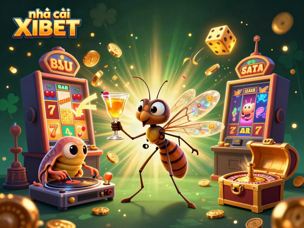 Experience the excitement at nhà cái XIBET with a vibrant casino scene featuring dynamic characters and thrilling game elements.
