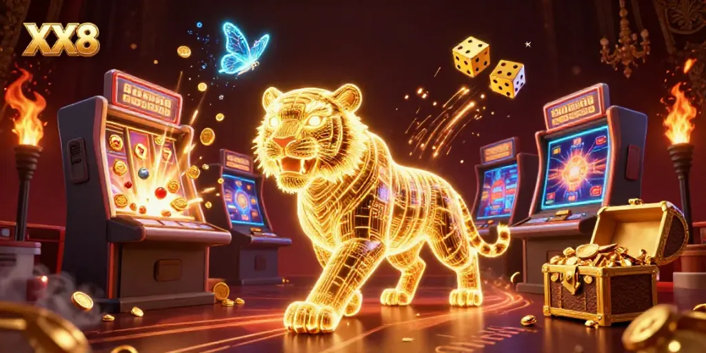 Experience the thrilling XX8 casino adventure with neon tigers and dazzling jackpots!