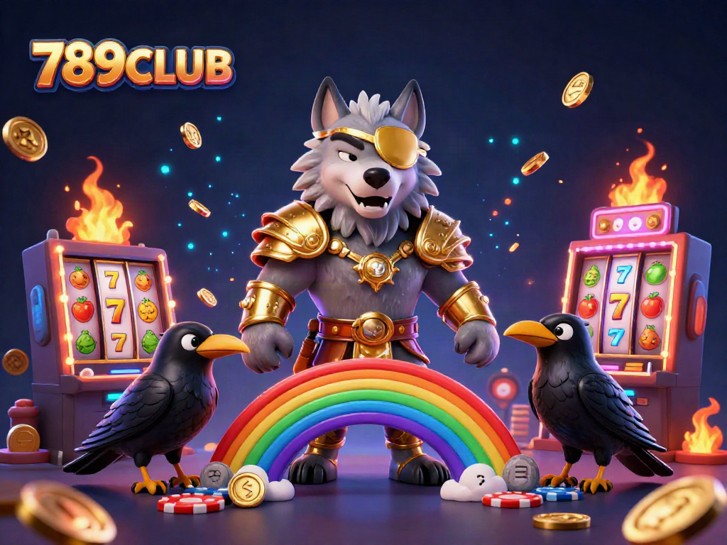 Experience thrilling gaming excitement with 789CLUB's vibrant slot machines and mythical characters.