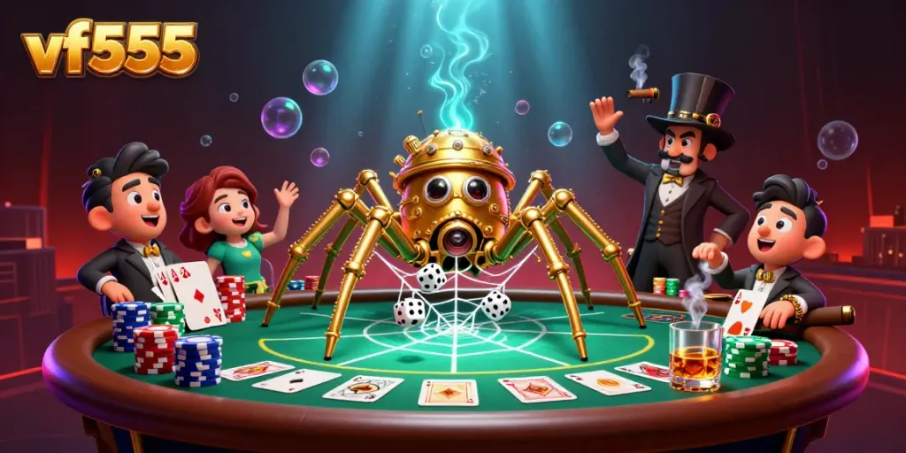 Experience thrilling action at vf555 with vibrant steampunk elements and dramatic casino themes.
