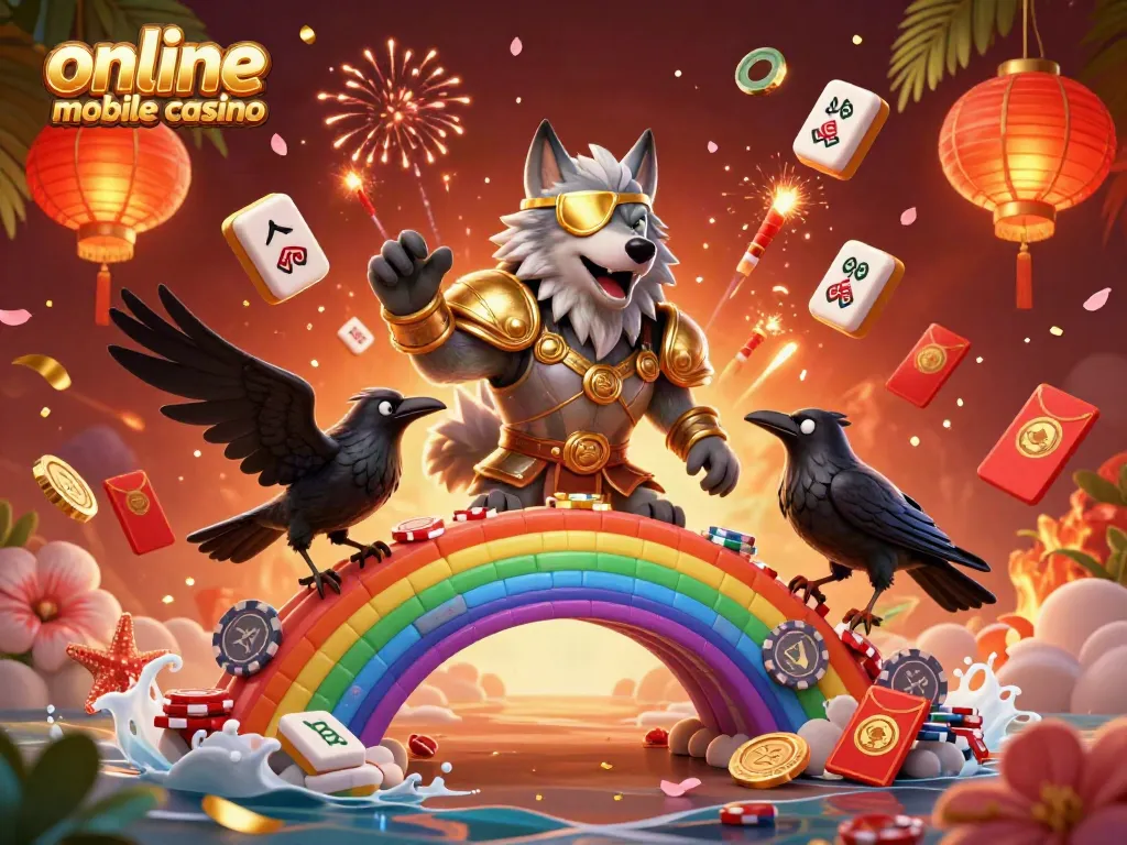 Experience thrilling gaming in an online mobile casino setting with Norse characters and festive elements