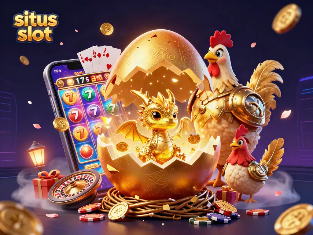Menggenggam kemenangan dengan situs slot teratas dari ilustrasi 3D kolosal mencengangkan yang menampilkan naga emas.